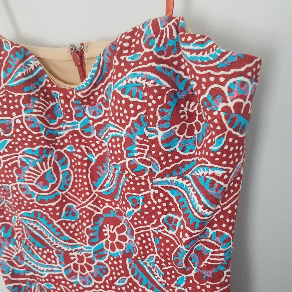 Veronica Beard Fiore Linen Blend floral midi dress - Picture 5 of 13